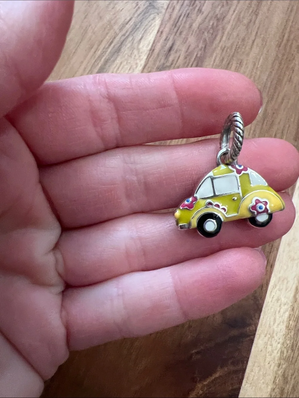 Brighton Yellow Floral Car Charm for Kids Jewelry